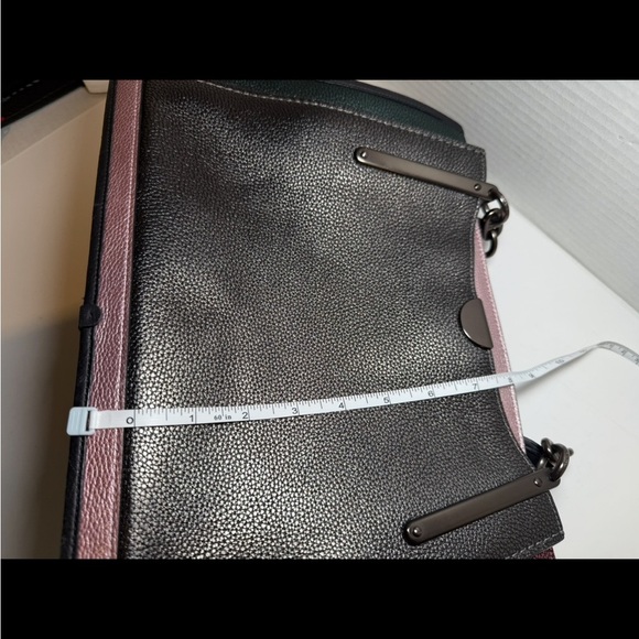 Coach Color Block Pebbled Leather Dreamer Tote Dreamer 36 Metallic - Picture 12 of 15